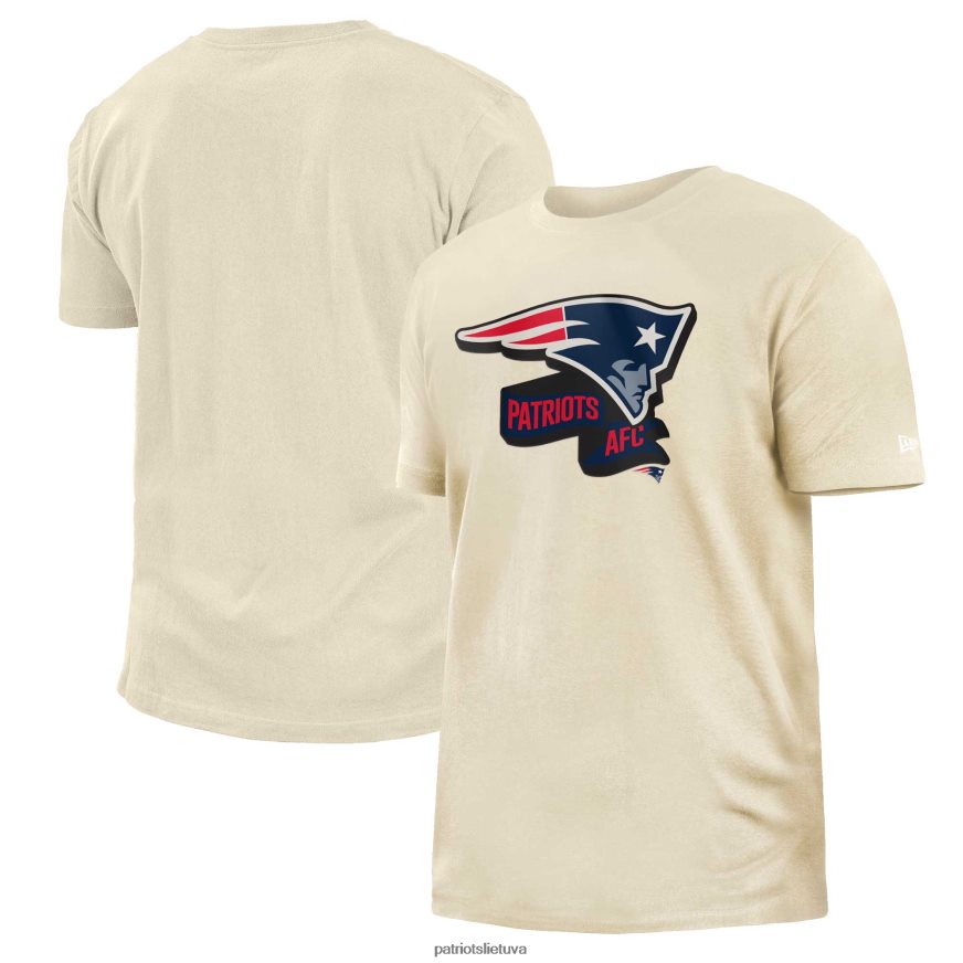 vyrų naujos eros kreminiai šoninės linijos chromuoti marškinėliai JV42T1848 Patriots Jersey apranga