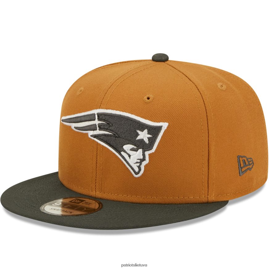 vyrų naujos eros bronzos/grafito spalvos pakuotė, dviejų atspalvių 9fifty snapback skrybėlė JV42T209 Patriots Jersey priedai